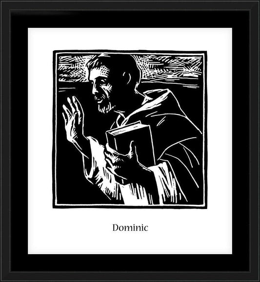 Wall Frame Black, Matted - St. Dominic by J. Lonneman