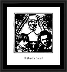 Wall Frame Black - St. Katharine Drexel by J. Lonneman
