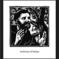 Wall Frame Black - St. Anthony of Padua by J. Lonneman