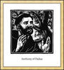 Wall Frame Gold - St. Anthony of Padua by J. Lonneman