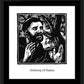 Wall Frame Black, Matted - St. Anthony of Padua by J. Lonneman