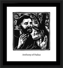 Wall Frame Black - St. Anthony of Padua by J. Lonneman