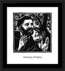 Wall Frame Black, Matted - St. Anthony of Padua by J. Lonneman