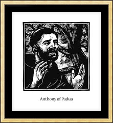 Wall Frame Gold - St. Anthony of Padua by J. Lonneman