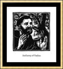Wall Frame Gold, Matted - St. Anthony of Padua by J. Lonneman