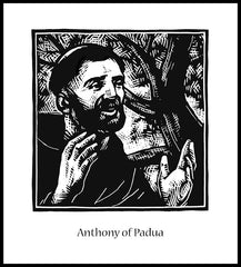 Wood Plaque - St. Anthony of Padua by J. Lonneman