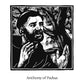 Wall Frame Espresso, Matted - St. Anthony of Padua by J. Lonneman