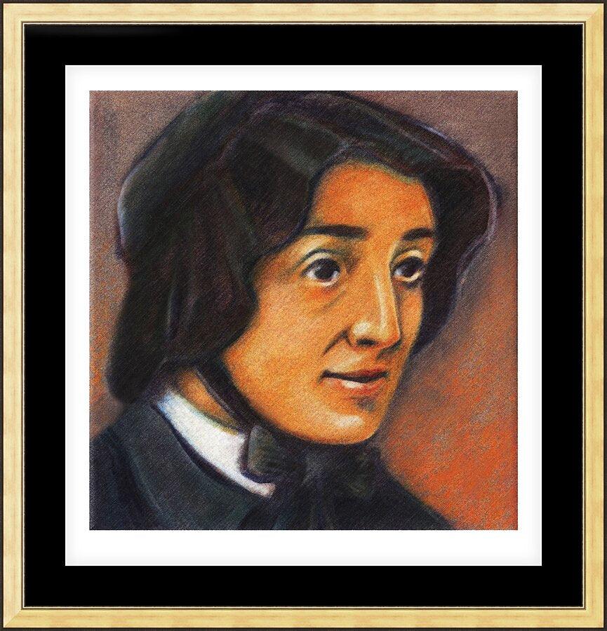 Wall Frame Gold, Matted - St. Elizabeth Ann Seton by Julie Lonneman - Trinity Stores