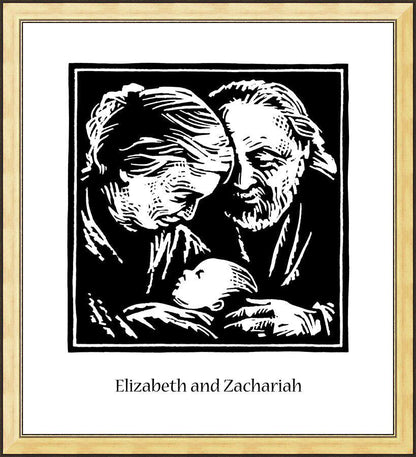 Wall Frame Gold - St. Elizabeth and Zachariah by Julie Lonneman - Trinity Stores