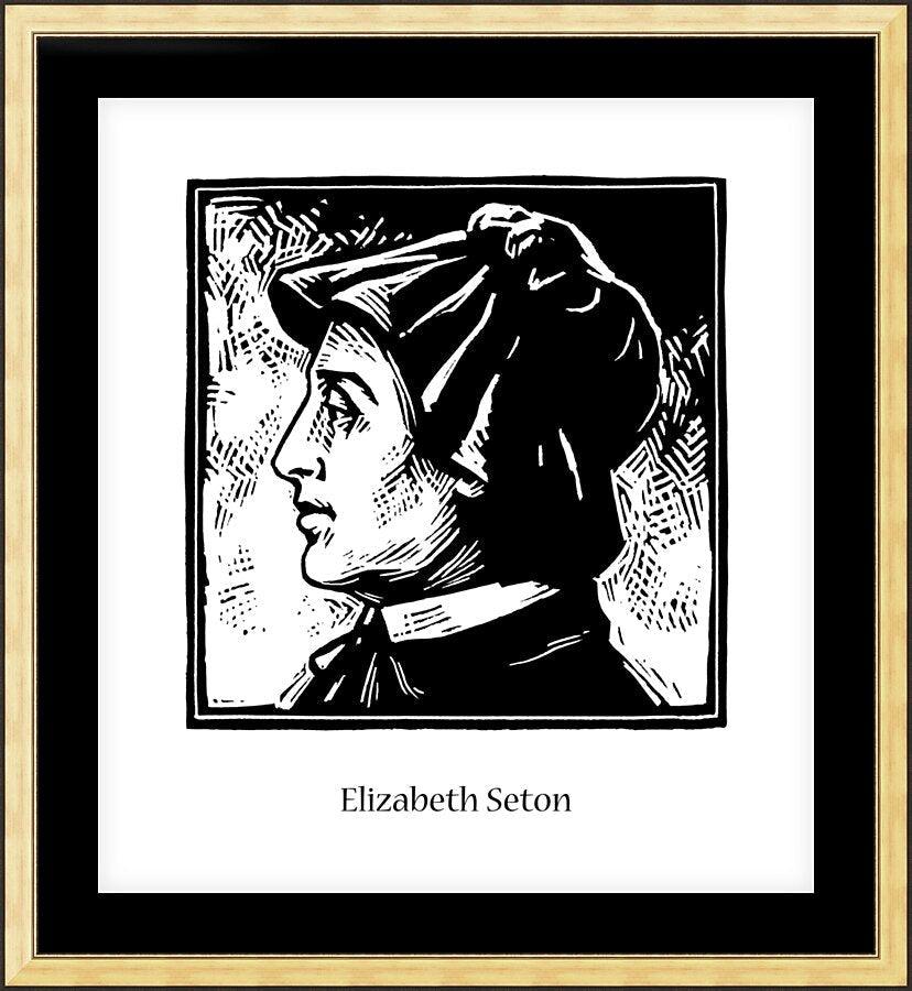 Wall Frame Gold, Matted - St. Elizabeth Seton by Julie Lonneman - Trinity Stores