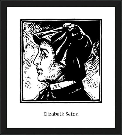 Wall Frame Black - St. Elizabeth Seton by Julie Lonneman - Trinity Stores