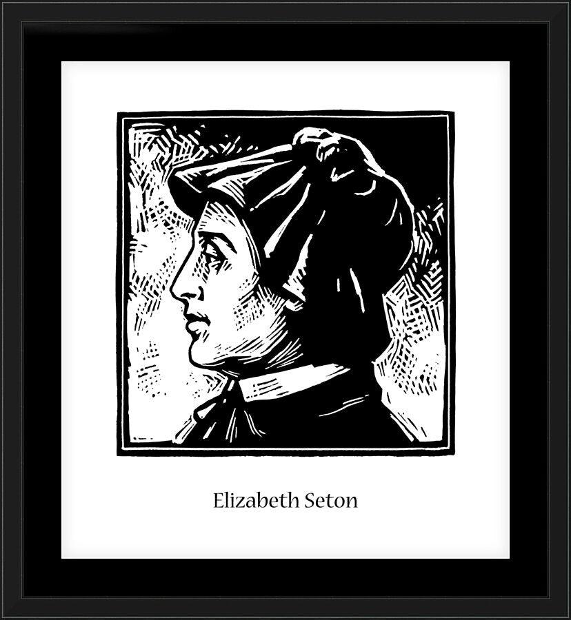 Wall Frame Black, Matted - St. Elizabeth Seton by Julie Lonneman - Trinity Stores