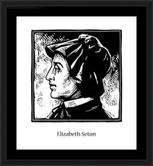 Wall Frame Black - St. Elizabeth Seton by J. Lonneman