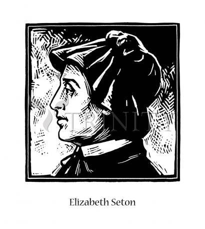 Wall Frame Black, Matted - St. Elizabeth Seton by Julie Lonneman - Trinity Stores