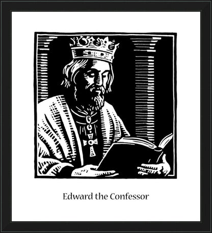 Wall Frame Black - St. Edward the Confessor by J. Lonneman