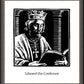Wall Frame Espresso - St. Edward the Confessor by J. Lonneman
