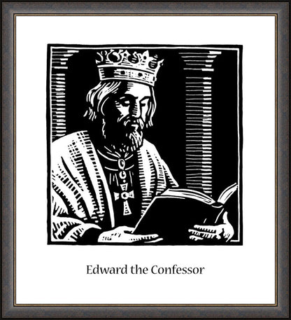 Wall Frame Espresso - St. Edward the Confessor by J. Lonneman