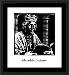 Wall Frame Black - St. Edward the Confessor by J. Lonneman