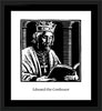 Wall Frame Black, Matted - St. Edward the Confessor by J. Lonneman