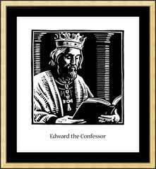 Wall Frame Gold - St. Edward the Confessor by J. Lonneman