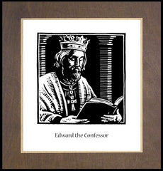 Wood Plaque Premium - St. Edward the Confessor by J. Lonneman