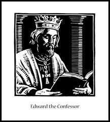Wood Plaque - St. Edward the Confessor by J. Lonneman