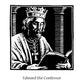 Wall Frame Espresso, Matted - St. Edward the Confessor by J. Lonneman