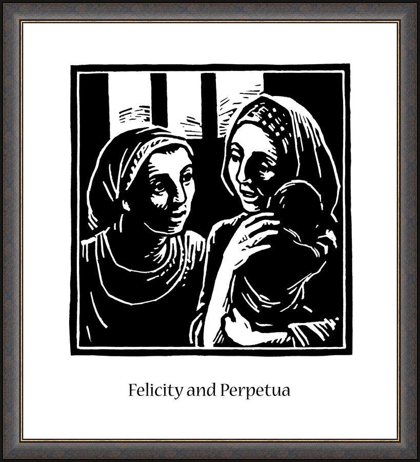 Wall Frame Espresso - Sts. Felicity and Perpetua by J. Lonneman