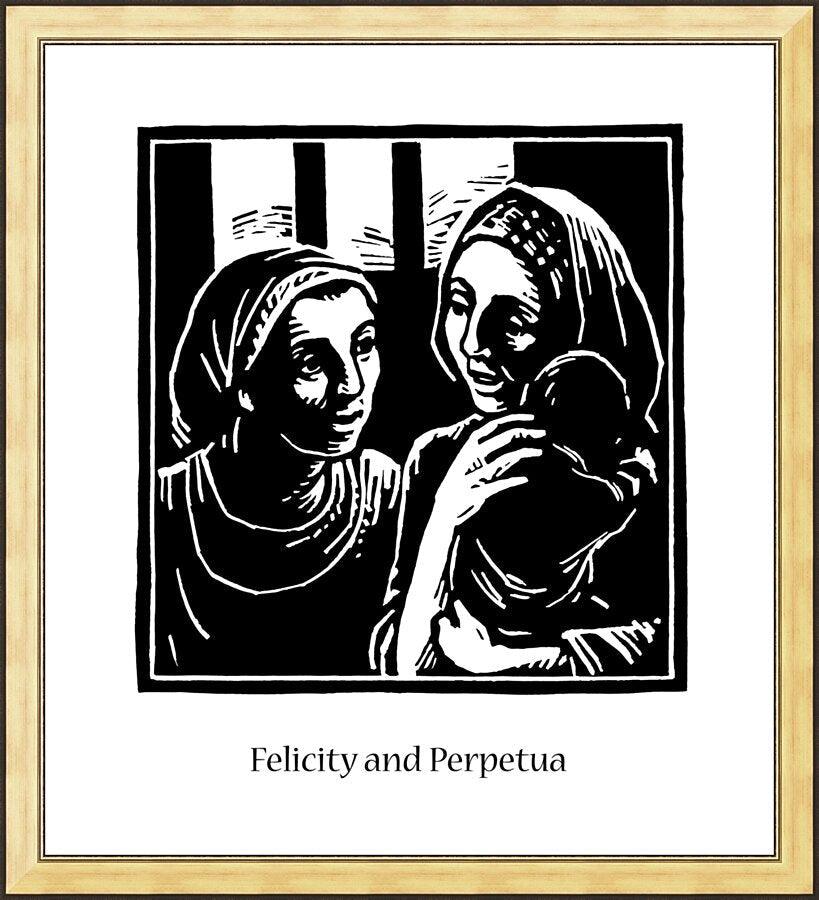 Wall Frame Gold - Sts. Felicity and Perpetua by Julie Lonneman - Trinity Stores