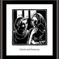 Wall Frame Espresso, Matted - Sts. Felicity and Perpetua by J. Lonneman