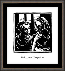 Wall Frame Espresso - Sts. Felicity and Perpetua by J. Lonneman