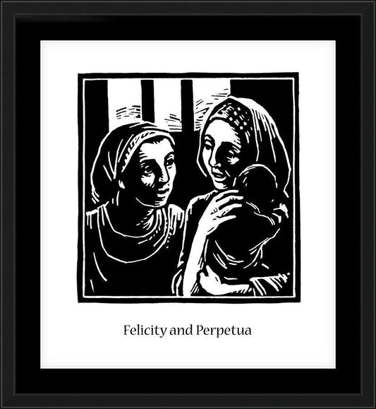 Wall Frame Black, Matted - Sts. Felicity and Perpetua by J. Lonneman