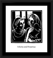 Wall Frame Black - Sts. Felicity and Perpetua by J. Lonneman