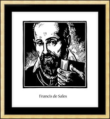 Wall Frame Gold - St. Francis de Sales by J. Lonneman