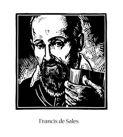 Wall Frame Espresso, Matted - St. Francis de Sales by Julie Lonneman - Trinity Stores