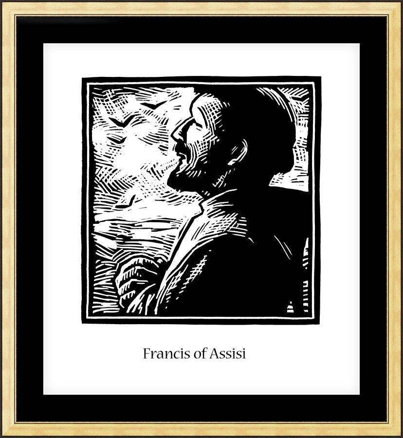 Wall Frame Gold, Matted - St. Francis of Assisi by Julie Lonneman - Trinity Stores