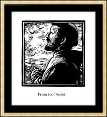 Wall Frame Gold - St. Francis of Assisi by J. Lonneman