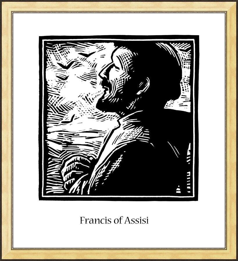 Wall Frame Gold - St. Francis of Assisi by J. Lonneman