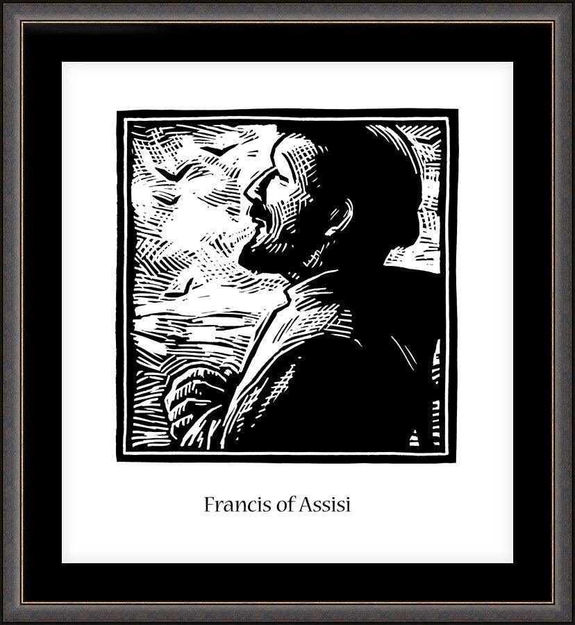 Wall Frame Espresso, Matted - St. Francis of Assisi by Julie Lonneman - Trinity Stores