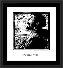 Wall Frame Black - St. Francis of Assisi by J. Lonneman