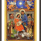 Wall Frame Espresso, Matted - Folk Nativity by Julie Lonneman - Trinity Stores