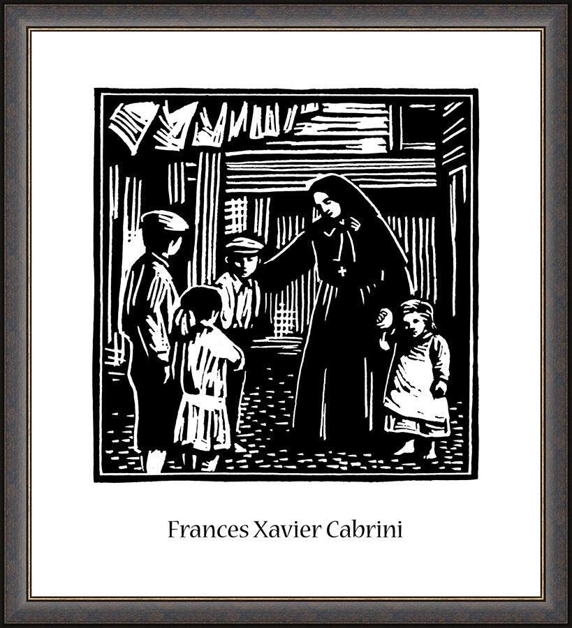 Wall Frame Espresso - St. Frances Xavier Cabrini by J. Lonneman