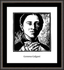 Wall Frame Espresso - St. Gemma Galgani by J. Lonneman