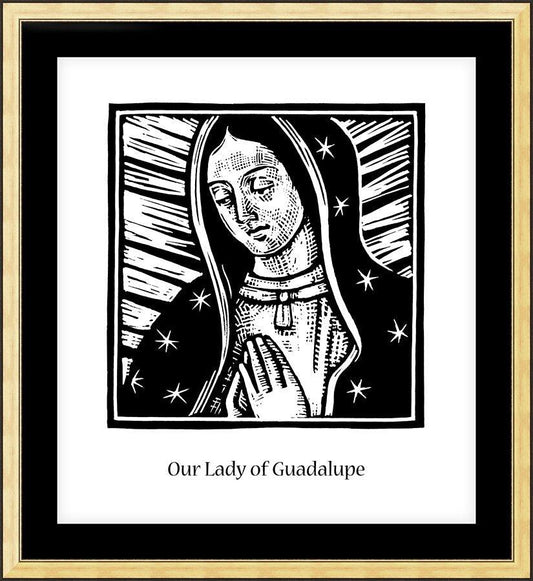 Wall Frame Gold, Matted - Our Lady of Guadalupe by J. Lonneman