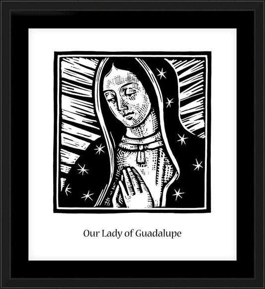Wall Frame Black, Matted - Our Lady of Guadalupe by J. Lonneman