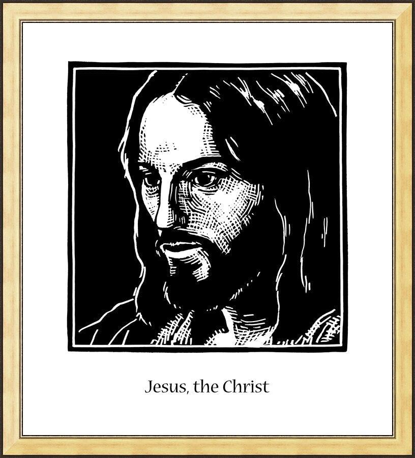 Wall Frame Gold - Jesus, the Christ by J. Lonneman