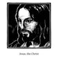Wall Frame Gold, Matted - Jesus, the Christ by J. Lonneman