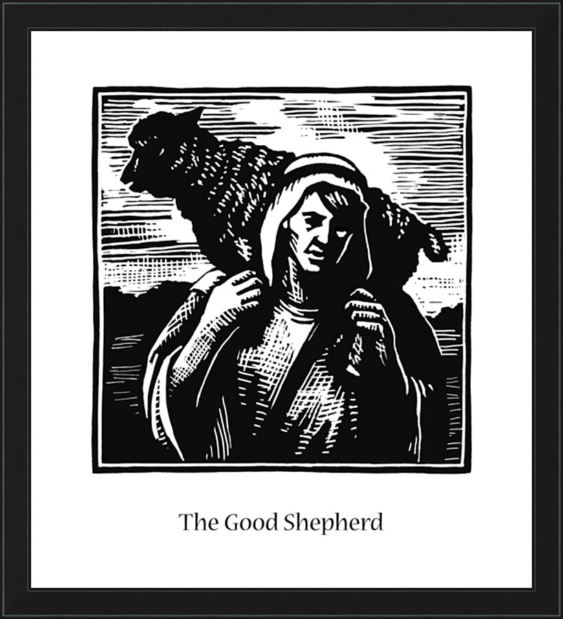 Wall Frame Black - Good Shepherd by J. Lonneman