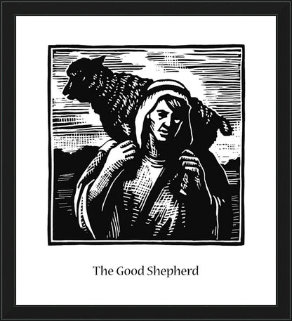 Wall Frame Black - Good Shepherd by J. Lonneman