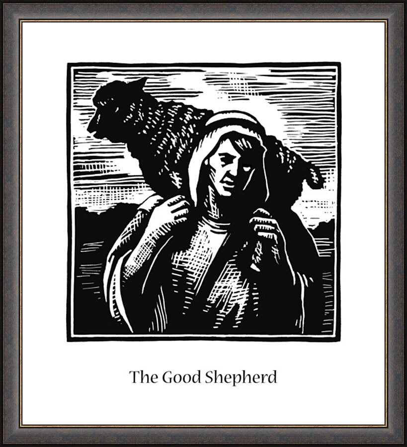 Wall Frame Espresso - Good Shepherd by J. Lonneman